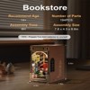 Robotime 3D Wooden Bookstore Library Book Nook Model,Building Kit DIY Dollhouse Bookshelf Desk Decor Gifts, Multicolored, 7.28''*3.94''*9.53'' - 2 of 4