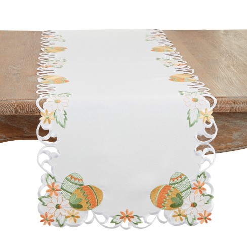 Saro Lifestyle Embroidered Easter Eggcellent Table Runner - image 1 of 3