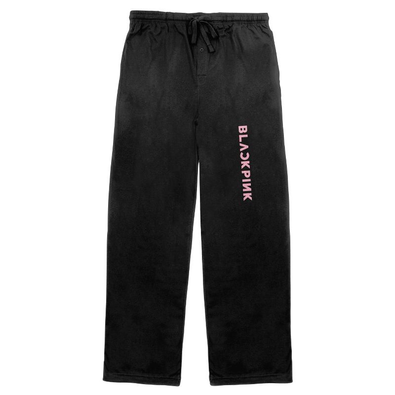 Blackpink Logo Adult Black Sleep Pajama Pants, 1 of 2