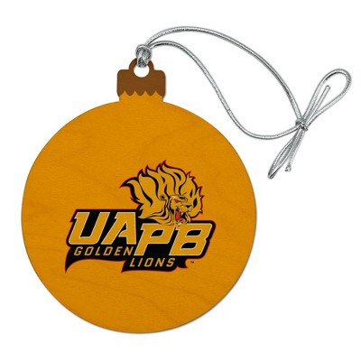Arkansas at Pine Bluff Secondary Logo Wood Christmas Tree Holiday Ornament