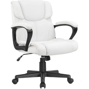 LACOO Faux Leather Ergonomic Mid-Back Desk Chair - 1 of 4