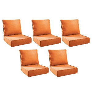 Gymojoy Outdoor Deep Seat Cushion Set 24 x 24 x 6 Inch - 5 Pair - 1 of 4
