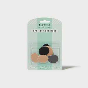 Fab Feet Women's by Foot Petals Spot Dots Shoe Cushions Black/Khaki - 6 pack: Polyurethane Foam Pads for Foot Comfort - 1 of 4