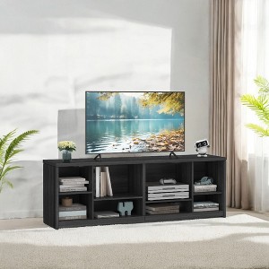 TV Stand for TVs up to 75 Inches, Entertainment Center with Storage Shelves, TV Console TableTV Cabinet for Living Room, Bedroom, Ash Black - 1 of 4