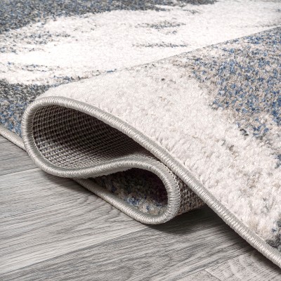 Petalo Modern Abstract Two-Tone Gray Rectangular Area Rug