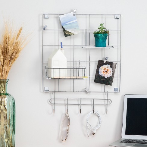 19.75 Floating Glass Bathroom Wall Shelf Chrome - Danya B. : Target