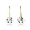 Sophisticated solitaire drop earrings with a sleek design for a modern and timeless appeal - 3 of 3
