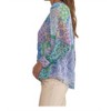 Women's Patchwork Print Long Sleeve Blouse - entro - 2 of 4
