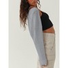 MISSKY Shurgs for Women Bolero Long Batwing Sleeve Sweaters Open Front Casual Knitted Sweaters - 4 of 4