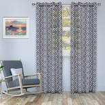 Printed Honey Comb Sheer Grommet-Top Curtain Panels by Blue Nile Mills
