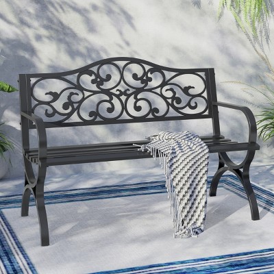 Captiva Designs Two Seat Cast Steel Garden Bench
