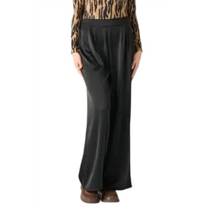 Women's High Waist Satin Wide Leg Pant - Dex Clothing - 1 of 3