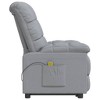 vidaXL Massage Chair Light Gray Fabric - 4 of 4