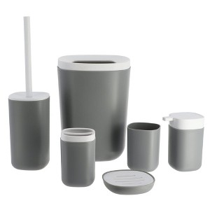 Evideco French Home Goods Modern 6-Piece Bathroom Accessory Set - 1 of 4