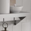 Stainless Steel Wall Mounted Shelf 12x24 Inch - Kitchen Storage Rack with Hooks & Backsplash, Heavy Duty Organizer - 4 of 4