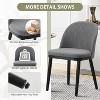 Dining Chairs Set of 2, Upholstered Kitchen Side Chairs with Curved Backrest, Armless Dining Chair - 4 of 4