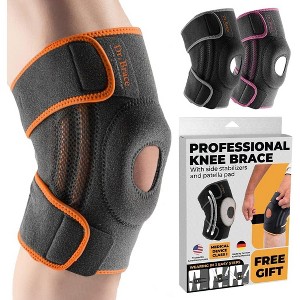 DR. BRACE ELITE Knee Brace with Side Stabilizers & Patella Gel Pads for Maximum Knee Pain Support and fast recovery for men and women - 1 of 4