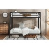 Racxily Twin Over Full Metal Bunk Bed, Space Saving Noise Reduced for Teens & Adults, Black - 4 of 4