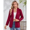 Blazer For Women Long Sleeve Open Front Casual Single Breasted Office Blazer With Pockets - 2 of 4