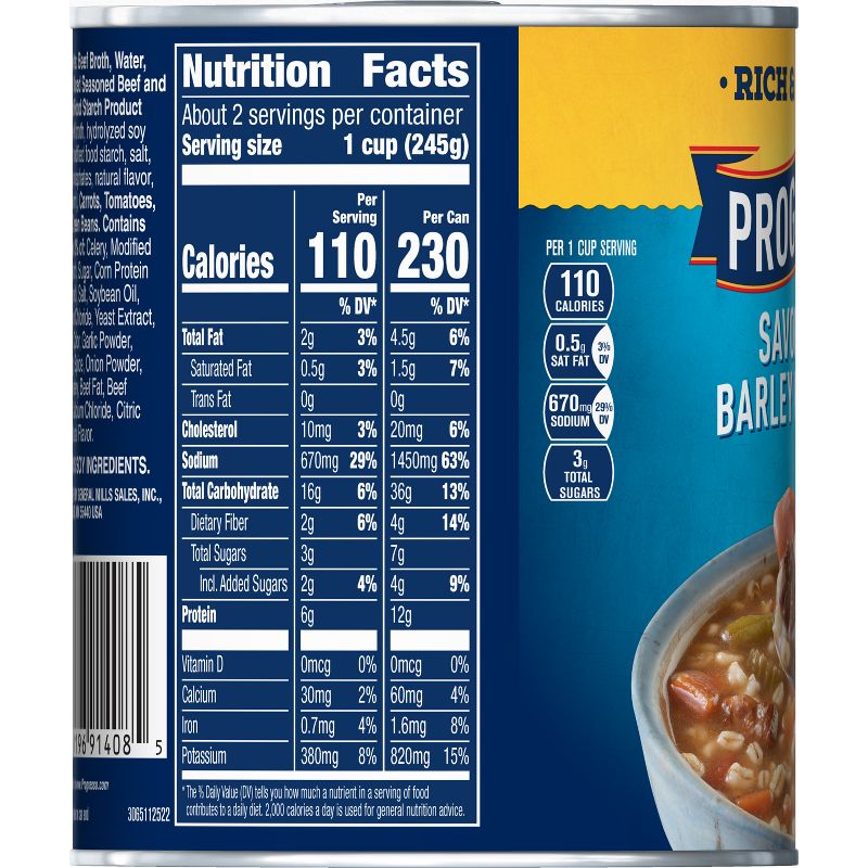 Progresso Rich &#38; Hearty Savory Beef Barley Vegetable Soup - 18.6oz, 6 of 10