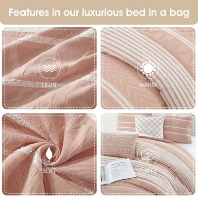 Nanshing 6pc Queen Cleluya Comforter Bedding Set Blush — фото 7