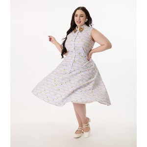 Disney Bambi Collection by Unique Vintage Women's Plus Darlene Swing Dress - 1 of 3