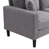 NicBex 57.9 Inch Corduroy High Resilience 2-Seater Sofa with 2 Throw Pillows for Living Room,Bedroom,Apartment - 4 of 4