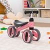 Costway Baby Balance Bike Toddler Riding Toys  w/ 4 Wheels Pink\Blue - 2 of 4
