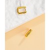 Molenia 18K Gold Hoop Earrings for Women, 925 Sterling Silver Square Minimalist Hoops Huggie, Chunky Hypoallergenic Fashion Earrings - 3 of 4