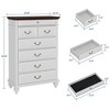 7-Drawer Farmhouse Dresser, 50" Tall Wood Chest w/Rustic Handles, Jewelry Storage Organizer for Bedroom Living Room Hallway - 2 of 4