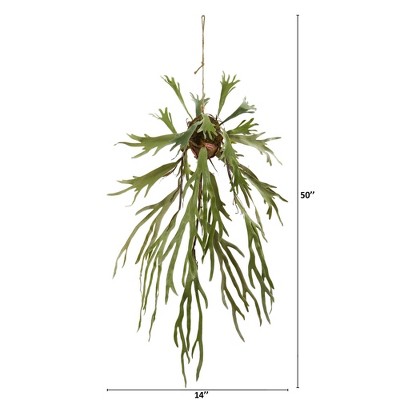 Nearly Natural 50in Staghorn Artificial Hanging Plant Target