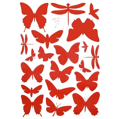 Slickblue Fluttering Butterflies Wall Art Stickers – Easy-to-Apply Vinyl Decals for Home 19.7" x 27.6"