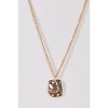 Slickblue Gold Link Chain Necklace for Women with Rectangle and Moon Crystal Pendants, 18", Vintage Look - 3 of 3