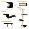 Sevobal Pet Tower 5 Pcs Multi Level Wall Mounted Indoor Cat Tree Furniture with Scratching Board, Bridge for Indoor Cats, Gray, 12.2"*12.2"*12.2" - 3 of 4