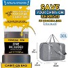 For Spirit Airlines Personal Item Bag 18x8x14 Foldable Travel Duffel Bag Underseat Carry on Luggage for Women and Men 30L (Grey) - 2 of 3