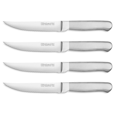 KitchenAid Classic 4pc 4.5" Forged Brushed Stainless Serrated Steak Knives