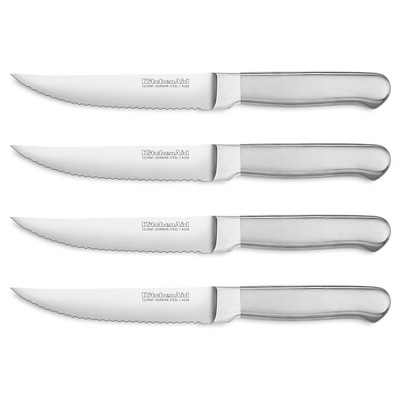KitchenAid Classic 4pc 4.5" Forged Brushed Stainless Serrated Steak Knives