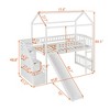 Twin Size House shape Loft Bed with Two Drawers and Slide - ModernLuxe - 3 of 4