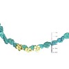 EVERLY JEWELRY | 475ct TGW Turquoise Necklace with Flowers Accents in Gold Tone - 18 in - 2 of 3