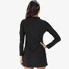 Calypsa Women's Plus Size Long Sleeve Mock-Neck UPF 50+ Jenna Swim Tunic - 2 of 3