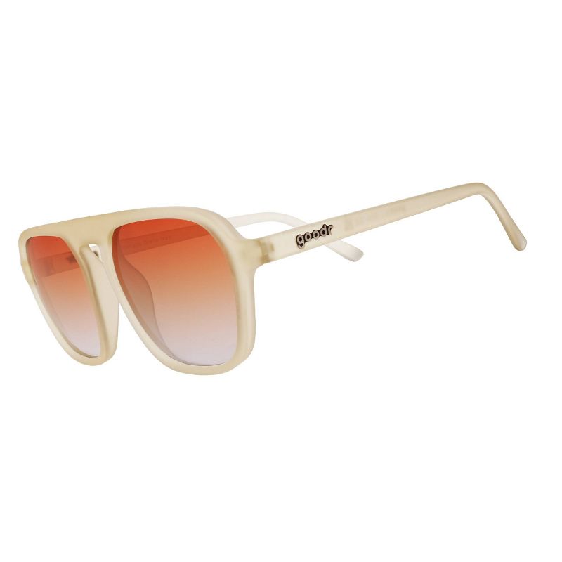 goodr Adult Retro G Impromptu Disco Nap Plastic Square Sunglasses - Clear