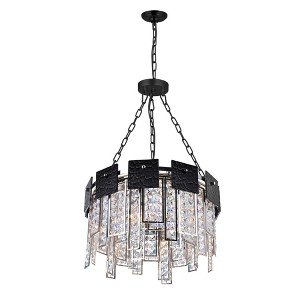 CWI Lighting Glacier 6 Light Down Chandelier With Polished Nickel Finish - 1 of 4