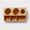 12"X7"X6" Bamboo Hair Tools Organizer with 5pc Magnets - Brightroom™: Bathroom Tray, Hair Dryer Holder, Organization - 3 of 4