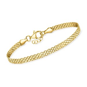 Pure Collection by Ross-Simons Italian 3.7mm 18kt Gold Vermeil Bismark-Link Bracelet - 1 of 4