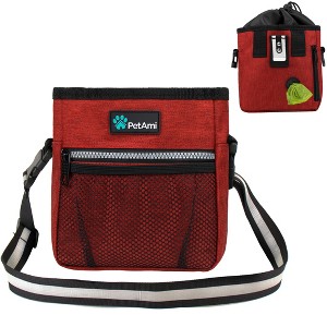 PetAmi Dog Treat Pouch, Pet Training Walking Bag Holder for Kibbles Food Toy, Trainer Essentials Supplies with Waste Dispenser - 1 of 4
