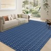 Washable Modern Braided Printed Rug Non Slip Low Pile Rug Soft Solid Throw Floor Cover Foldable Indoor Carpet for Living Room Bedroom Playroom Nursery - 3 of 4