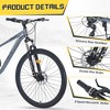 27.5 Inch Wheels 8 Speed Mountain Bike, for Men Women Boys and Girls, Front Suspension, Steel Frame - 4 of 4