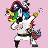 Girl's Design By Humans Dabbing Dance Pirate Unicorn Gifts Funny Halloween Costume Gift By lukesstore T-Shirt - 2 of 3