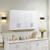 Mshliw Wood Wall Mounted Cabinet with Doors and Shelves, Bathroom Hanging Storage Cabinet with Adjustable Shelf, Medicine Cabinet for Bathroom - 3 of 4
