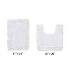 Shaggy Border Collection 2-Piece Bath Rug Set 100% Cotton Tufted Weave Ruffle Border Pattern Bathroom Rug for Machine Washable Bathmat - 2 of 4